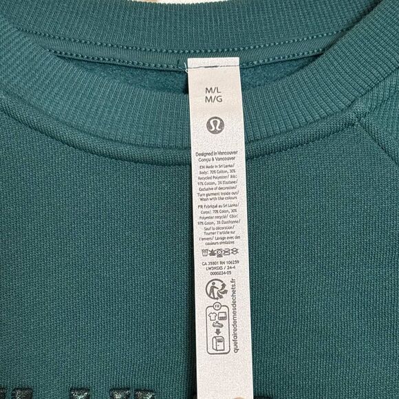 Lululemon Scuba Oversized Pullover *Wordmark Storm Teal - Picture 9 of 10